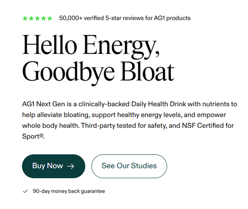 AG1 Athletic Greens Supplement